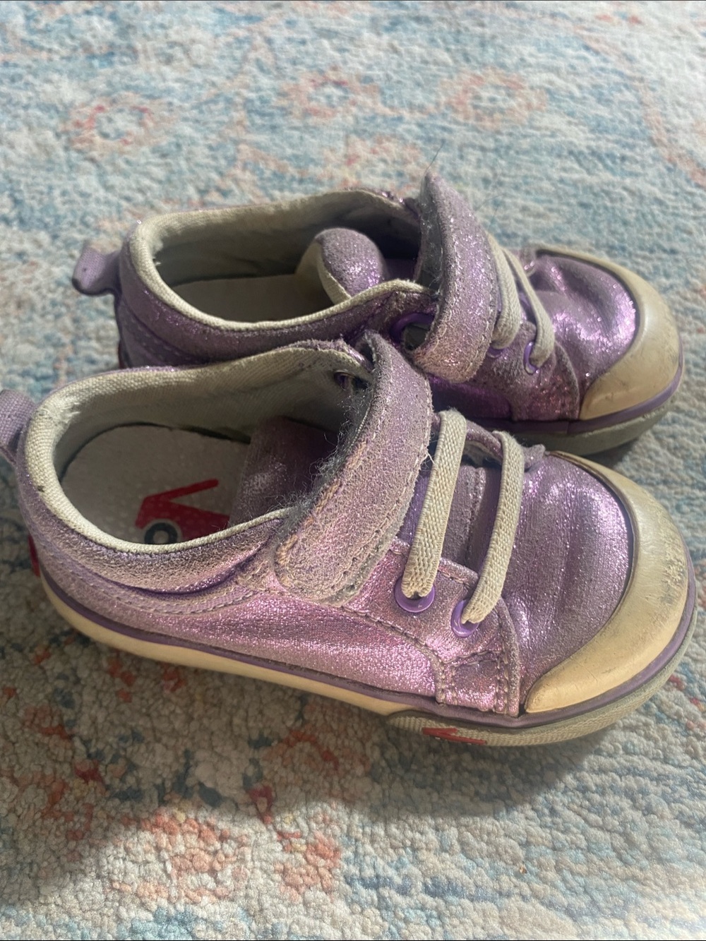 See Kai Run Glitter Lilac Velcro Sneakers